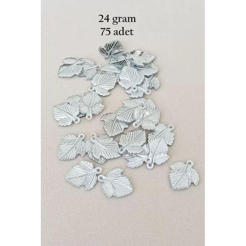 Oya Abiye Bileklik Kolye Pleksi Metalik Plastik Pul Gümüş Renk 24 gram 75 adet - BNC582