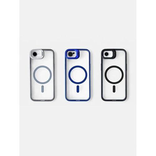 iPhone 16 E Uyumlu Kılıf Klon Stantlı + Lens Korumalı MagSafe Telefon Kılıfı