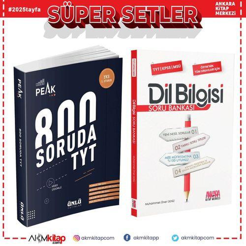 Ünlü Yayıncılık TYT 800 Soruda TYT Best Peak ve AKM Dil Bilgisi Soru Bankası Seti 2 Kitap