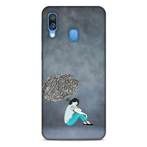 Samsung Galaxy A40 Kılıf Depresyon (5) Koruma Kabı Fuşya