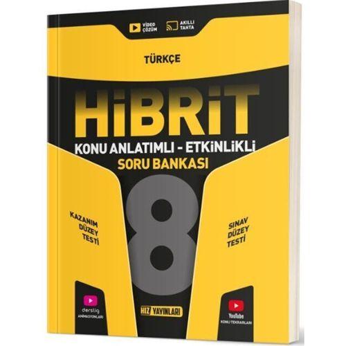 8. Sınıf Türkçe HİBRİT Konu Anlatımlı Etkinlikli Soru Bankası Hız Yayınları