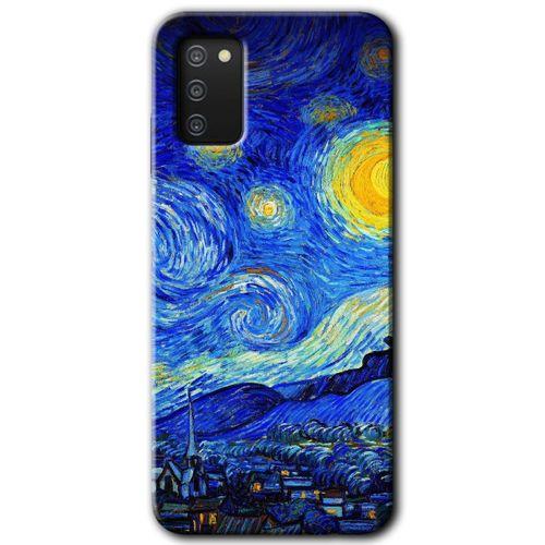 Samsung Galaxy A02s Kılıf HD Desen Baskılı Arka Kapak - Starry Night