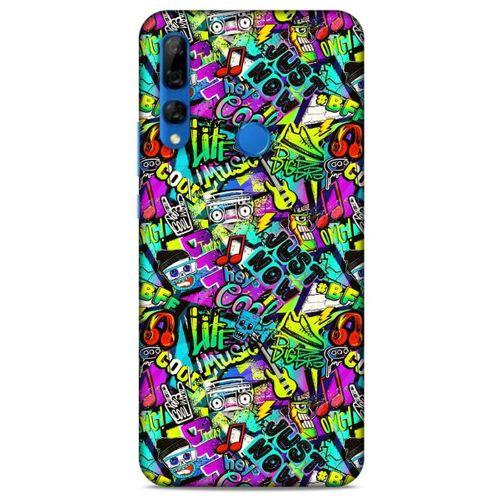 Graffitix (9) Desenli Silikon Kapak Huawei Y9 Prime 2019 Kılıf