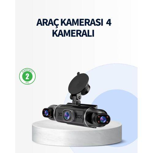4 Kameralı Araç İçi Kamera 1080p Gps Takip Wifi Gece Görüşlü