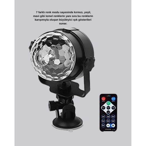 Ritme Duyarlı Led Disko Topu – Renkli Işık Gösterili Parti Lambası