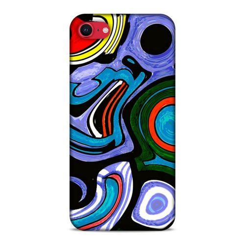 Lopard Apple iPhone SE 2020 Uyumlu Kılıf Soyut Sanat (25) Baskılı Antişok Kapak