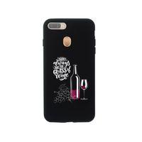 Oppo AX7 Wine And Grape Premium Silikonlu Siyah Telefon Kılıfı