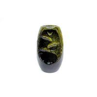 Seramik Yaprak Desen Geri Akışlı Tütsülük K.yeşil