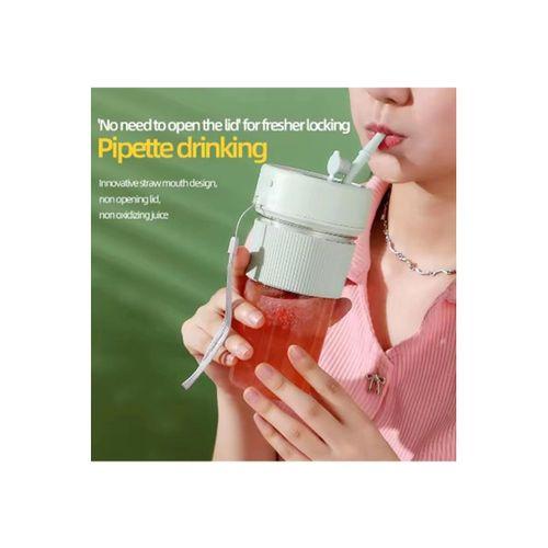 Mini Taşınabilir Mikser 350 Ml Smoothie Makinesi Meyve Sıkacağı Şarj Edilebilir Blender Yeşil