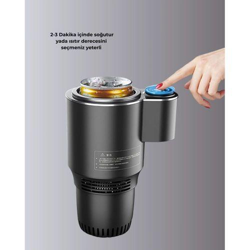 Dijital Ekranlı Akıllı Bardaklık Araç İçi Termal Isıtıcı Soğutucu