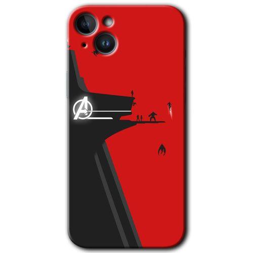 iPhone 14 HD Baskılı Kılıf + 9D Tam Ekran Koruyucu - Avengers Tower
