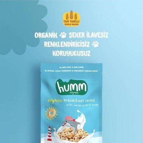 Humm Humm Organik Tam Tahıllı ve Ballı Kahvaltılık Gevrek 80 Gr
