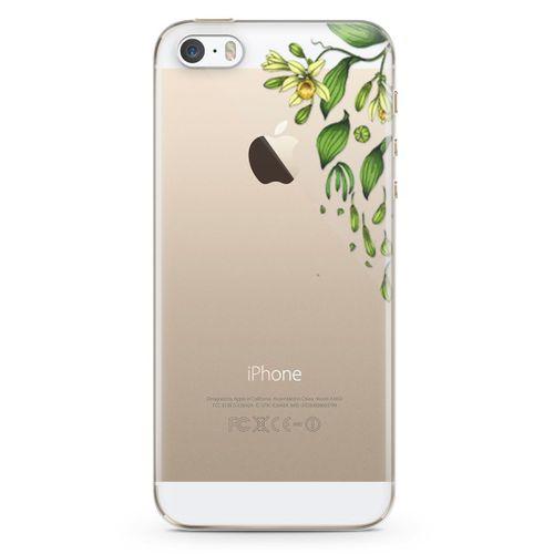 Apple iPhone 5s Kılıf Vanilya Çiçeği Arka Kapak Koruma Desenli Full Koruyucu