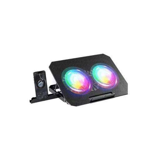 Çift Fanlı Laptop Soğutucu Rgb Işıklı Sessiz Notebook Standı