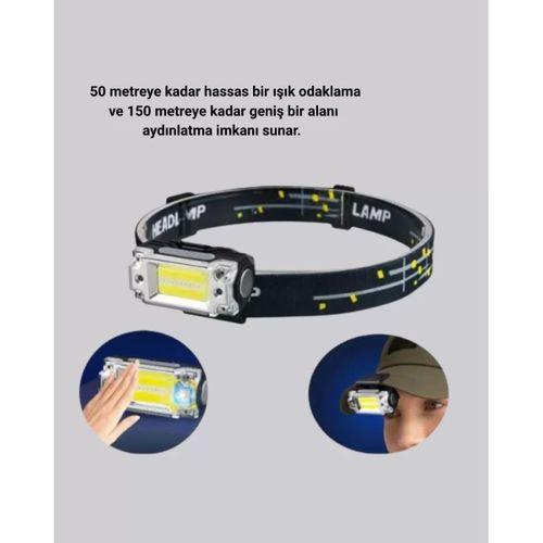 Şarj Edilebilir Led Kafa Feneri 215 Lümen Xpe Cob Güçlü Aydınlatma