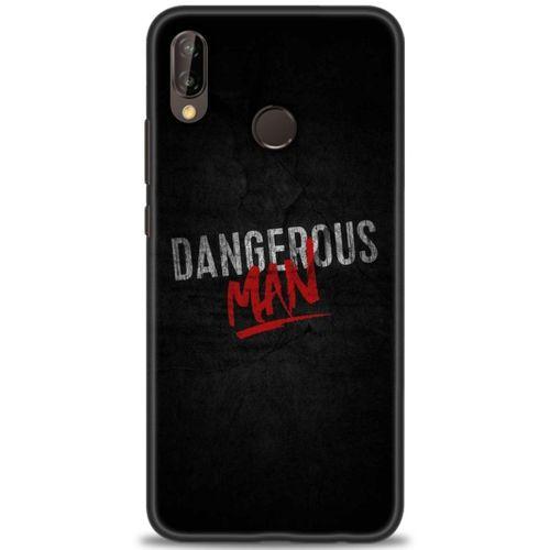 Huawei P20 Lite Kılıf HD Baskılı Kılıf - Dangerous Man + Tam Ekran Koruyucu