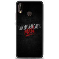 Huawei P20 Lite Kılıf HD Baskılı Kılıf - Dangerous Man + Tam Ekran Koruyucu