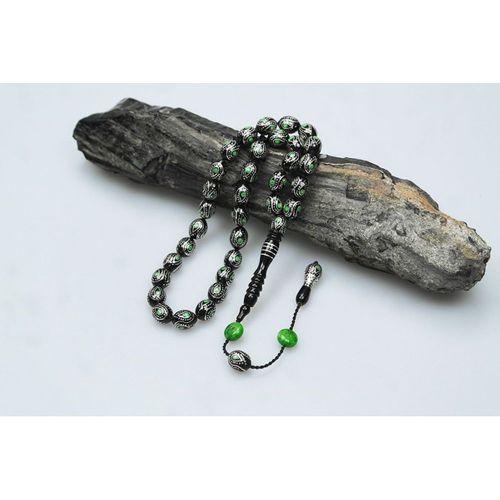 Oltu Taşı Yesil Damla İçi Damla Tespih