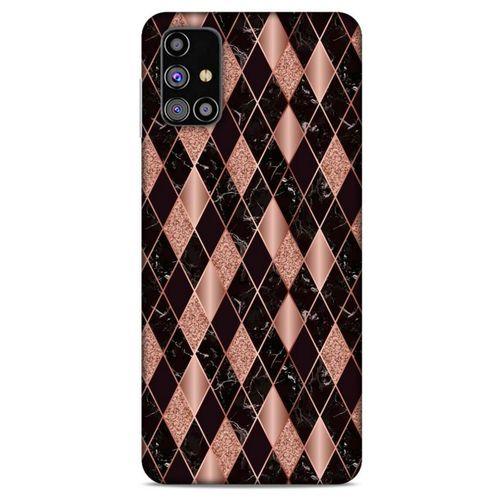 Mermer Desenli (25) Tema Antişok Kapak Rose Gold Samsung Galaxy M31s Kılıf