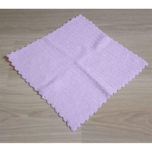 El İşi Pamuklu Banyo Lifi,El Örgüsü Lila  Duş Lifi 33X34Cm