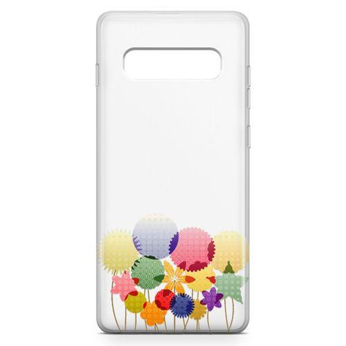 Samsung Galaxy S10 Plus Kılıf Konfeti Yıldızlar Arka Kapak Koruma Desenli Full Koruyucu