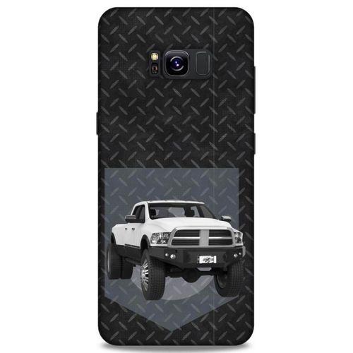 Lopard Samsung Galaxy S8 Plus Uyumlu Kılıf PickUpX (20) Koruyucu Kılıf Beyaz Gümüş