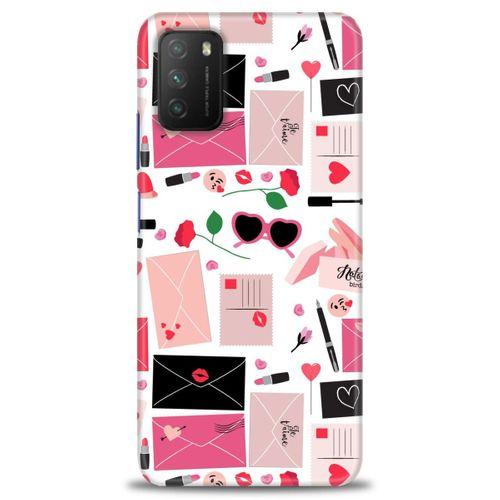 Xiaomi Poco M3 Kılıf HD Baskılı Kılıf - Je Taime + Tam Ekran Koruyucu