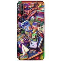 Retro (34) Desen Slim Armor Kılıf Renkli Oppo Realme C3 Kılıf