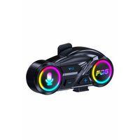 Y13 Motor Kask Kulaklık Rgb Modlu Radyolu Motosiklet Kulaklık 5.3 Bluetooth Intercom