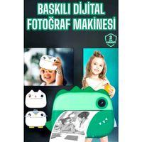 Çocuklar İçin Özel Fotoğraf Makinesi Printer Kamera Taşınabilir Hd