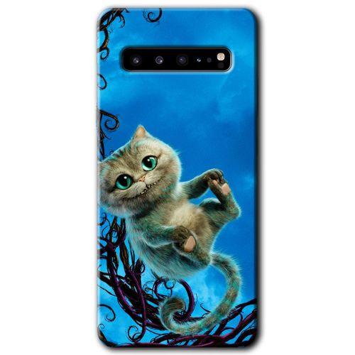 Potkal Hediye Fabrikası Samsung Galaxy S10 Plus HD Baskılı Kılıf + 9D Tam Ekran Koruyucu - Çılgın Kedi