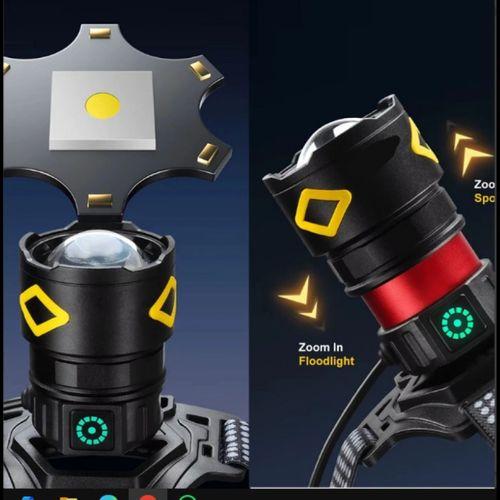 F.B.I Pro F-3003 Alüminyum PM10-TG LED Type-C Powerbank ve Solar Şarjlı Kamp Kafa Feneri