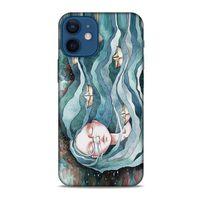 Apple iPhone 12 Mini Kılıf Depresyon (45) Liquid Air Kılıf Bordo Gri