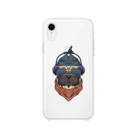 iPhone Xr Pug Desenli Premium Şeffaf Silikon Kılıf