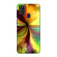 Samsung Galaxy M21 Kılıf Pisisik Renkler Arka Kapak Silikon Koruma Full Koruyucu