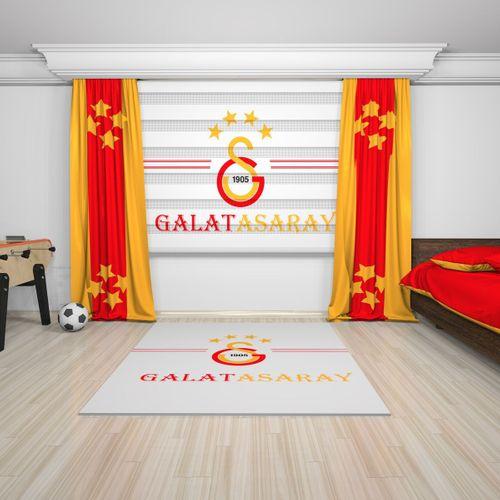 BASKILI GALATASARAY TARAFTAR ZEBRA PERDE FON PERDE HALI KOMBİN