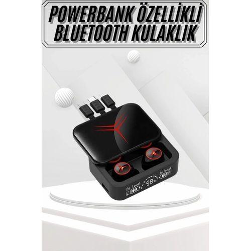 Kablosuz Bluetooth Kulaklık Powerbank Özellikli Göstergeli Hd Mikrofon