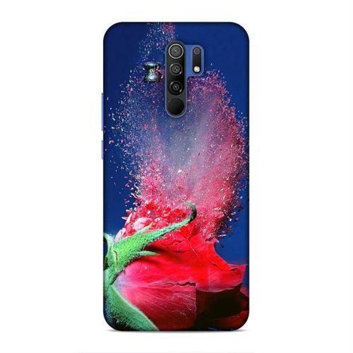 Xiaomi Redmi 9 Kılıf Gul Kiriklari Arka Kapak Silikon Koruma Full Koruyucu