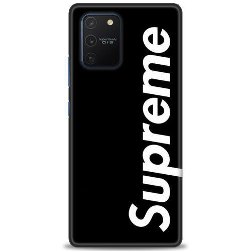 Samsung Galaxy A91 / S10 Lite Kılıf HD Baskılı Kılıf - Supreme Siyah + Tam Ekran Koruyucu