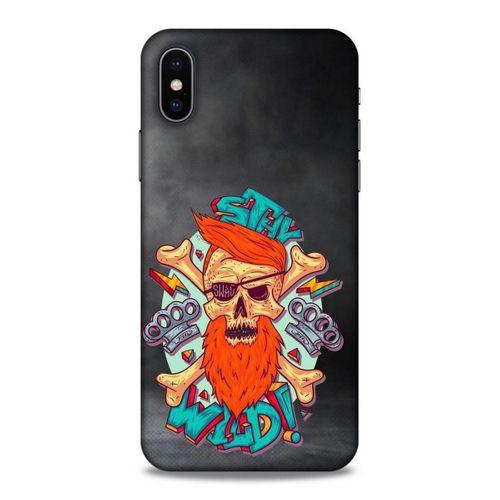 Lopard Apple iPhone XS Uyumlu Kılıf Tattoo's (33) Hybrid Kılıf Stay Wild
