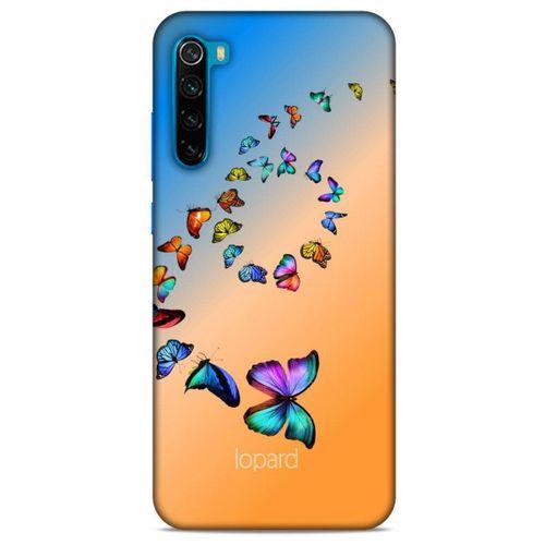 Xiaomi Redmi Note 8T Kılıf Kelebek Etkisi (49) Ultra Silikon Kılıf Şeker Pembe Mavi