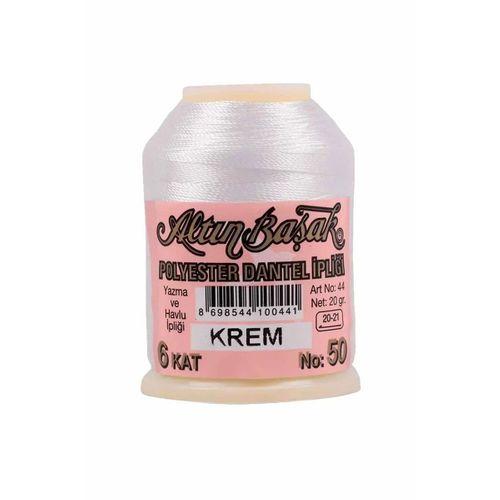 3 Adet Altınbaşak Oya ve Dantel İpi 20 gr - Royaleks - No: KREM