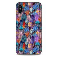 Apple iPhone XS Max Uyumlu Kılıf Mor Delisi (48) Bumper Kılıf Tüğler