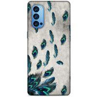 Oppo Reno 4 Pro Kılıf Desenli Özel Seri Tüyler (16) Kalın Kılıf