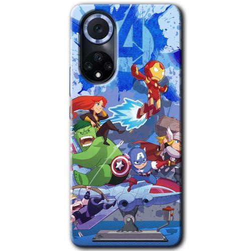 Huawei Nova 9 HD Baskılı Kılıf + 9D Tam Ekran Koruyucu - Avengers Cartoon