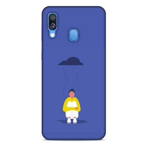 Samsung Galaxy A40 Kılıf Depresyon (21) Koruyucu Kapak Kahve Gold