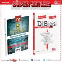 Miray Yayınları TYT Tüm Dersler Fasikül 5 Deneme ve AKM Dil Bilgisi Soru Bankası Seti 2 Kitap
