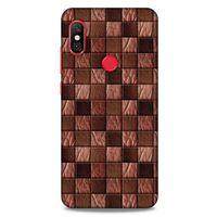 Xiaomi Redmi Note 6 Pro Kılıf Patchwork (4) Koruma Kılıfı Açık Kahverengi