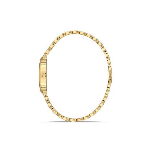 Ferro FL21510AWT-B2 Quartz Çelik Altın Rengi Siyah Kadran 22 mm Kadın Kol Saati