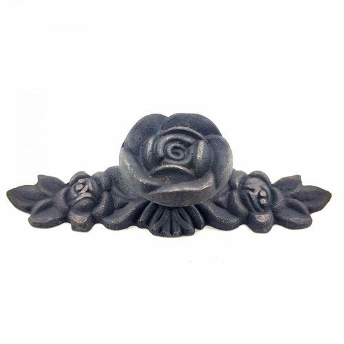 Antika Tarz Dekoratif Pirinç Gül Düğme - 30x100 Mm, Oksit